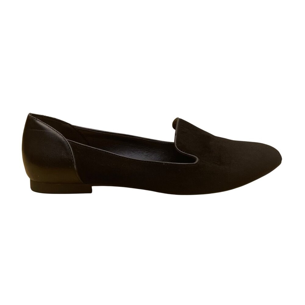 Aldo Women’s Black Suede Slip-On Flat Loafers Shoes Size 7.5